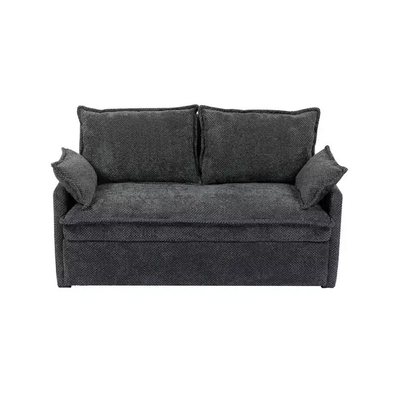 59.5/73.6W Pull Out Sofa Bed, Corduroy Convertible Sleeper Sofa Couch with Side Storage & USB Charging Station - ModernLuxe