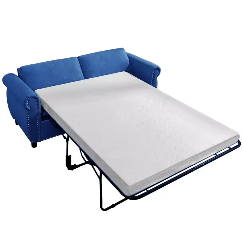 Mjkone Queen Size Pull Out Sofa Bed, 2-in-1 Convertible Sleeper Sofa Bed with Memory Foam Mattress